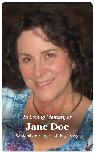 Full-bleed photo laminated prayer card